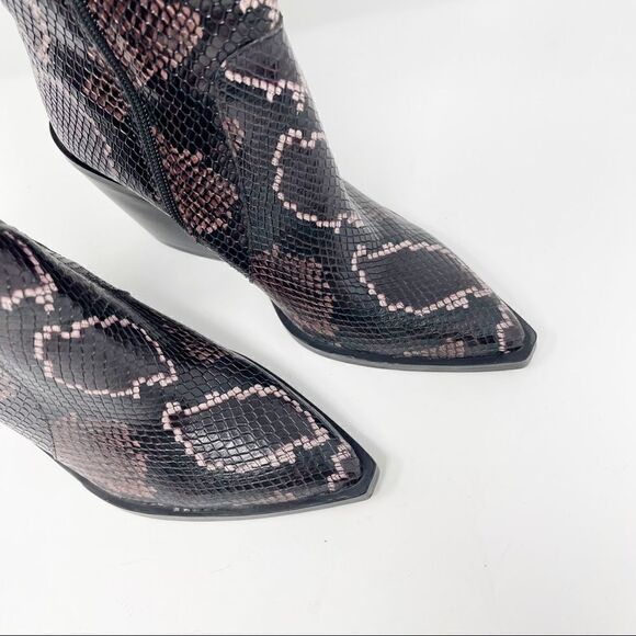 Vince Camuto Garvana Snake Tall Pointed Boots - Picture 3 of 9